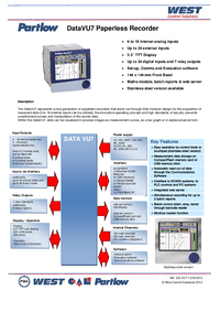 Thumbnail of document Data Sheet - DataVU 7 Paperless Recorder